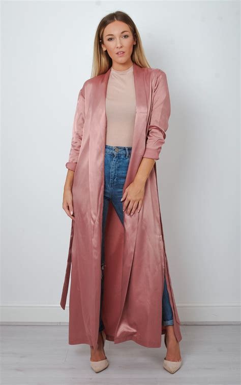 yves saint laurent pink kimono duster|Long Silk Duster .